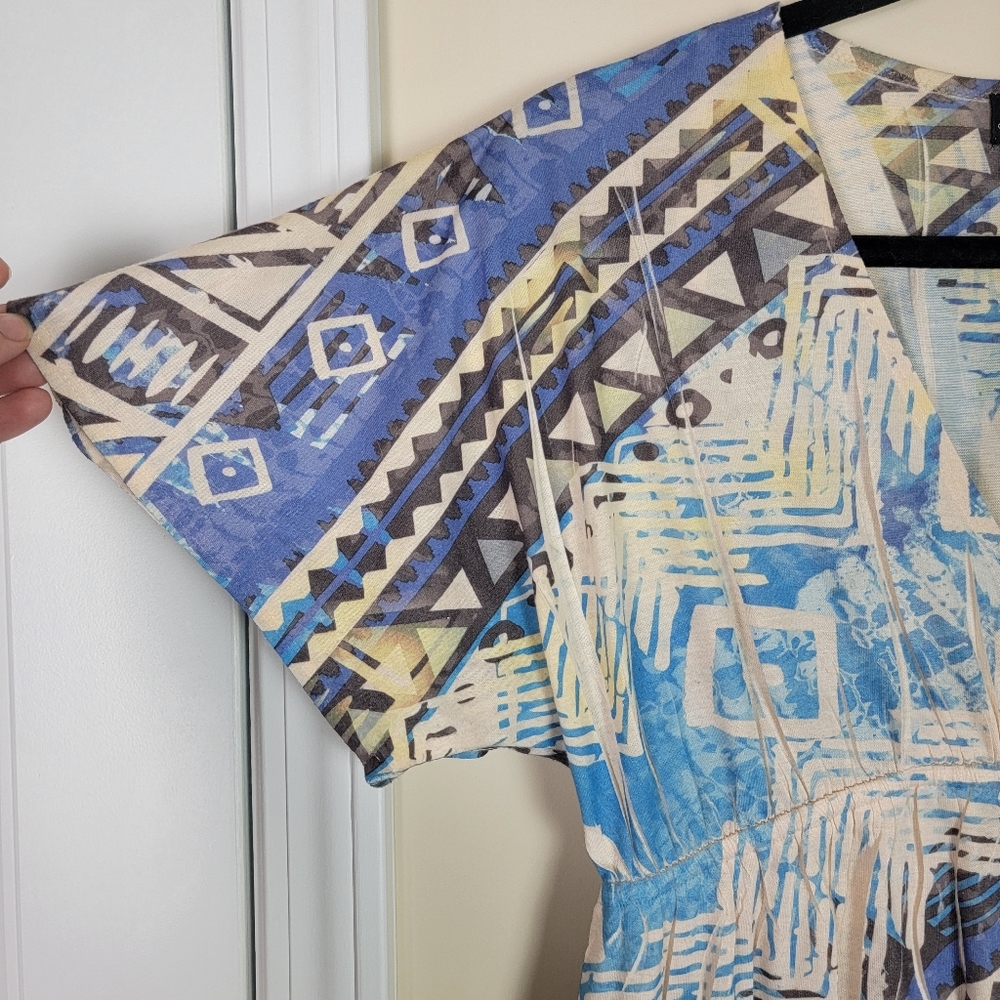 Appropriate Behavior Aztec Peach Print Mini Dress… - image 5